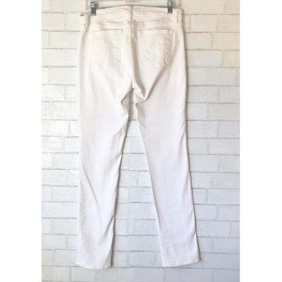 J BRAND Women's Mid-Rise Rail Jeans White - Picture 2 of 7